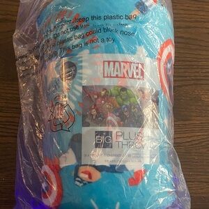 The Big One Blue Marvel Throw Blanket